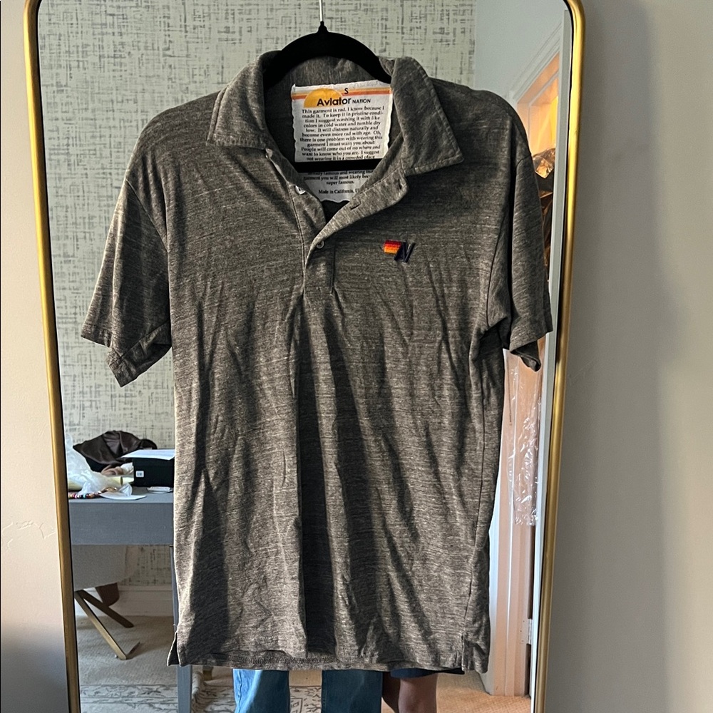 Aviator Nation Charcoal Polo Shirt